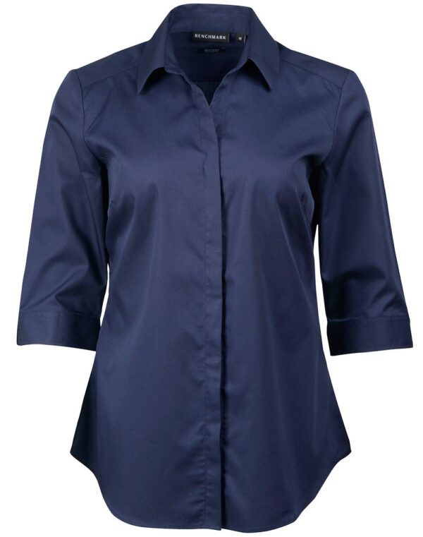 Benchmark Barkley Ladies Taped Seam 3/4 Sleeve Shirt
