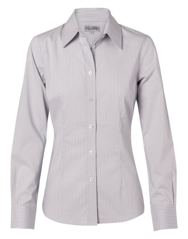 Benchmark Womens Ticking Stripe Long Sleeve Shirt