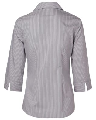 Benchmark Womens Ticking Stripe 3/4 Sleeve Shirt