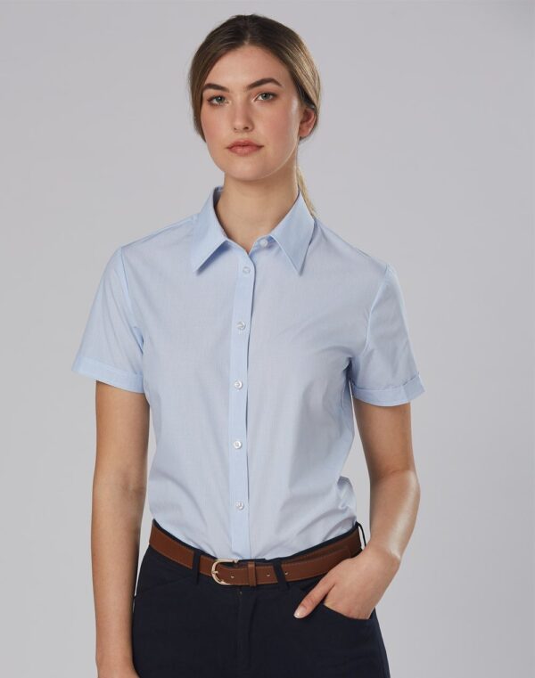 Benchmark Womens Fine Stripe S/S Shirt