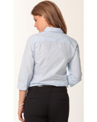 Benchmark Womens Fine Stripe 3/4 Sleeve Shirt