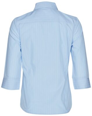 Benchmark Womens Pin Stripe 3/4 Sleeve Shirt