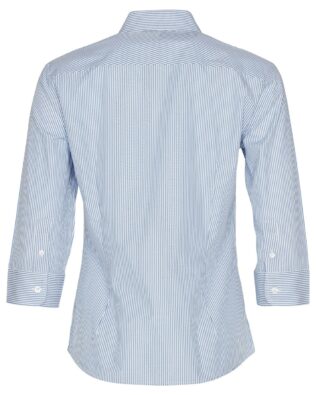 Benchmark Womens Balance Stripe 3/4 Sleeve Shirt