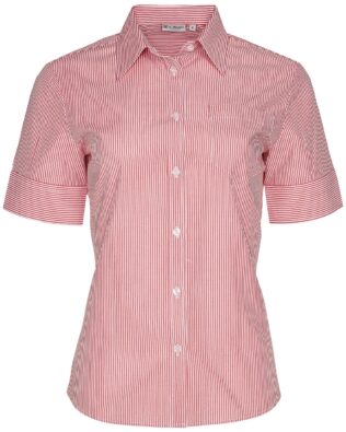 Benchmark Womens Balance Stripe Short Sleeve Shirt