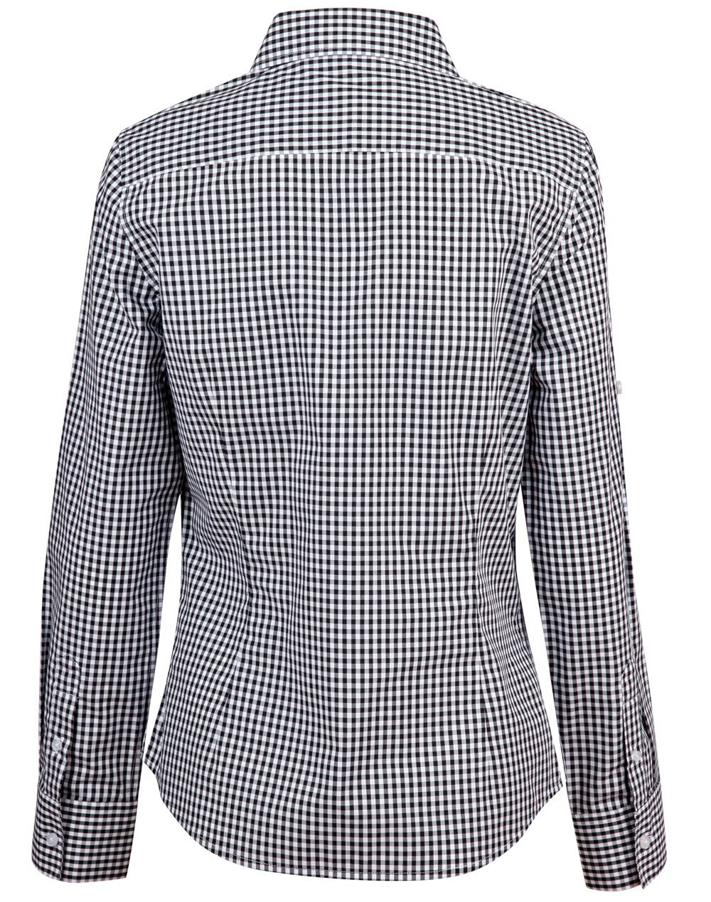 Benchmark M8300L Ladies Gingham Check Long Sleeve Shirt | Fast Clothing
