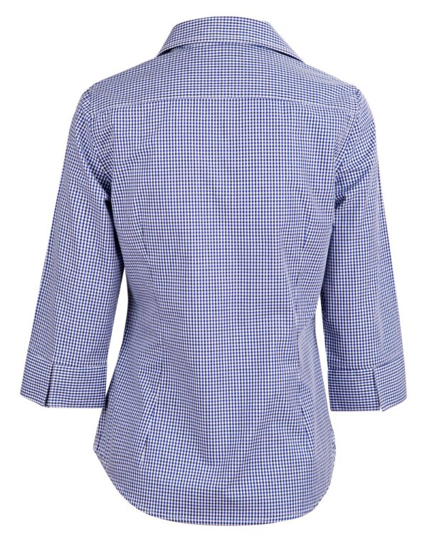 Benchmark Ladies Multi-Tone Check 3/4 Sleeve Shirt