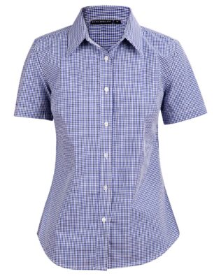 Benchmark Ladies Multi-Tone Check Short Sleeve Shirt
