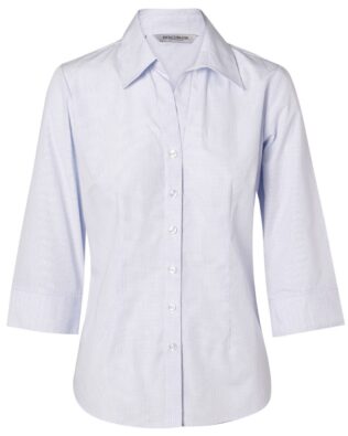 Benchmark Womens Mini Check 3/4 Sleeve Shirt