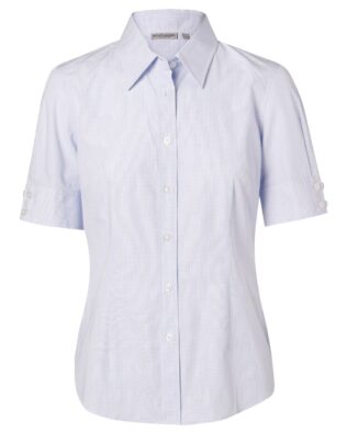 Benchmark Womens Mini Check Short Sleeve Shirt
