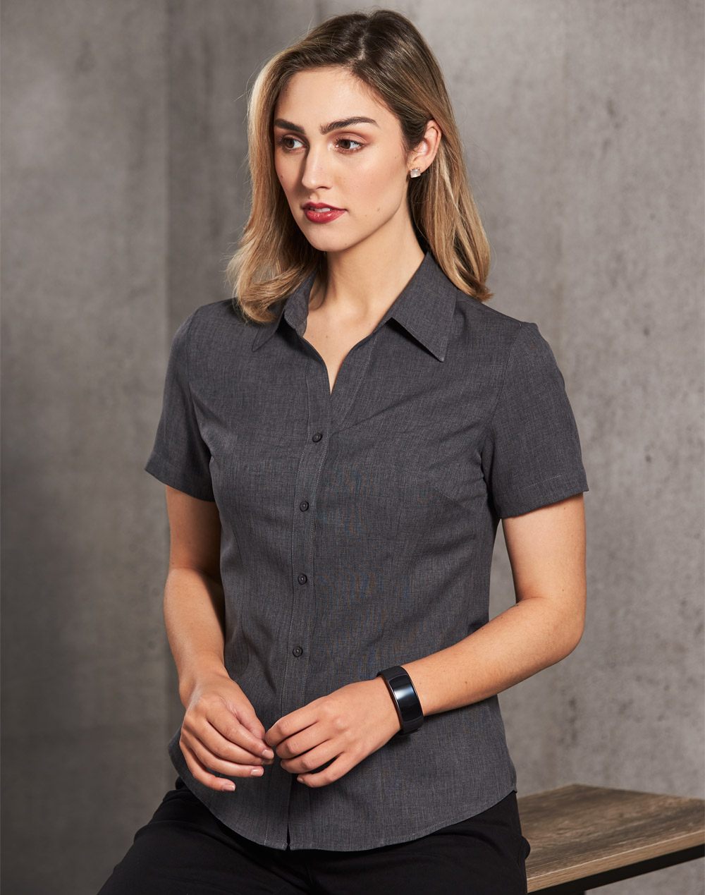 Benchmark M8600S Womens Cooldry Short Sleeve Shirt | Fast Clothing