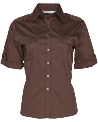 Benchmark Womens Short Sleeve Military Shirt