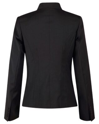 Benchmark Ladies Wool Blend Stretch Reverse Lapel Jacket