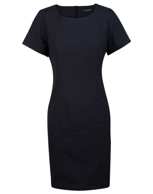 Benchmark Ladies Poly Viscose Stretch Short Sleeve Dress