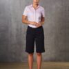 Benchmark Womens Knee Length Flexi Waist Shorts in Poly/Viscose Stretch