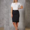 Benchmark Womens Mid Length Lined Pencil Skirt in Wool Stretch