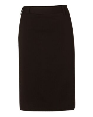 Benchmark Womens Poly Viscose Stretch Mid Length Lined Pencil Skirt