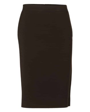Benchmark Womens Poly Viscose Stretch Stripe Mid Length Lined Pencil Skirt