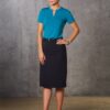 Benchmark Womens Flexi Waist A-line Utility Lined Skirt in Poly/Viscose Stretch Twill