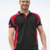 Winning Spirit Mens Cooldry Contrast Polo With Sleeve Panel