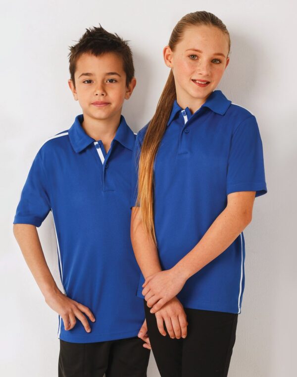 Winning Spirit Kids Ultra Dry Short Sleeve Contrast Polo