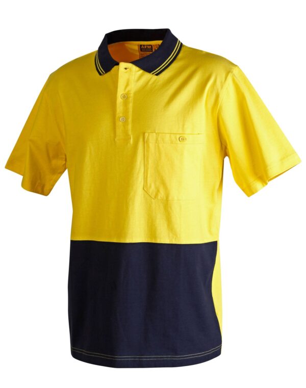 AIW Workwear Cotton Jersey Two Tone Safety Polo