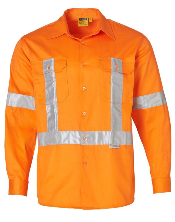 AIW Workwear Cotton Drill Safety Shirt with 3M Tape