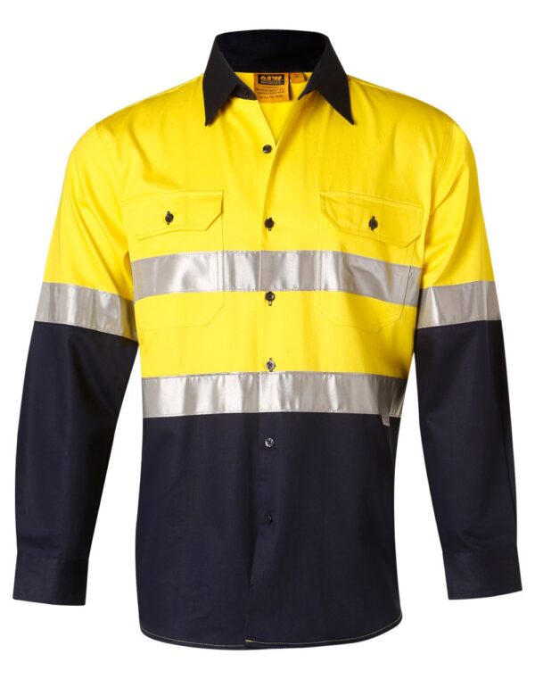 AIW Workwear Long Sleeve Safety Shirt with 3M Tape