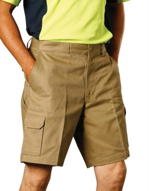 AIW Workwear Mens Heavy Cotton Drill Cargo Shorts