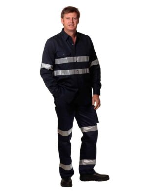 AIW Workwear Pre-Shrunk Drill Pants With 3M Tapes Stout Size