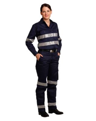 AIW Workwear Ladies Heavy Cotton Drill Cargo Pants With Biomotion 3M Tapes