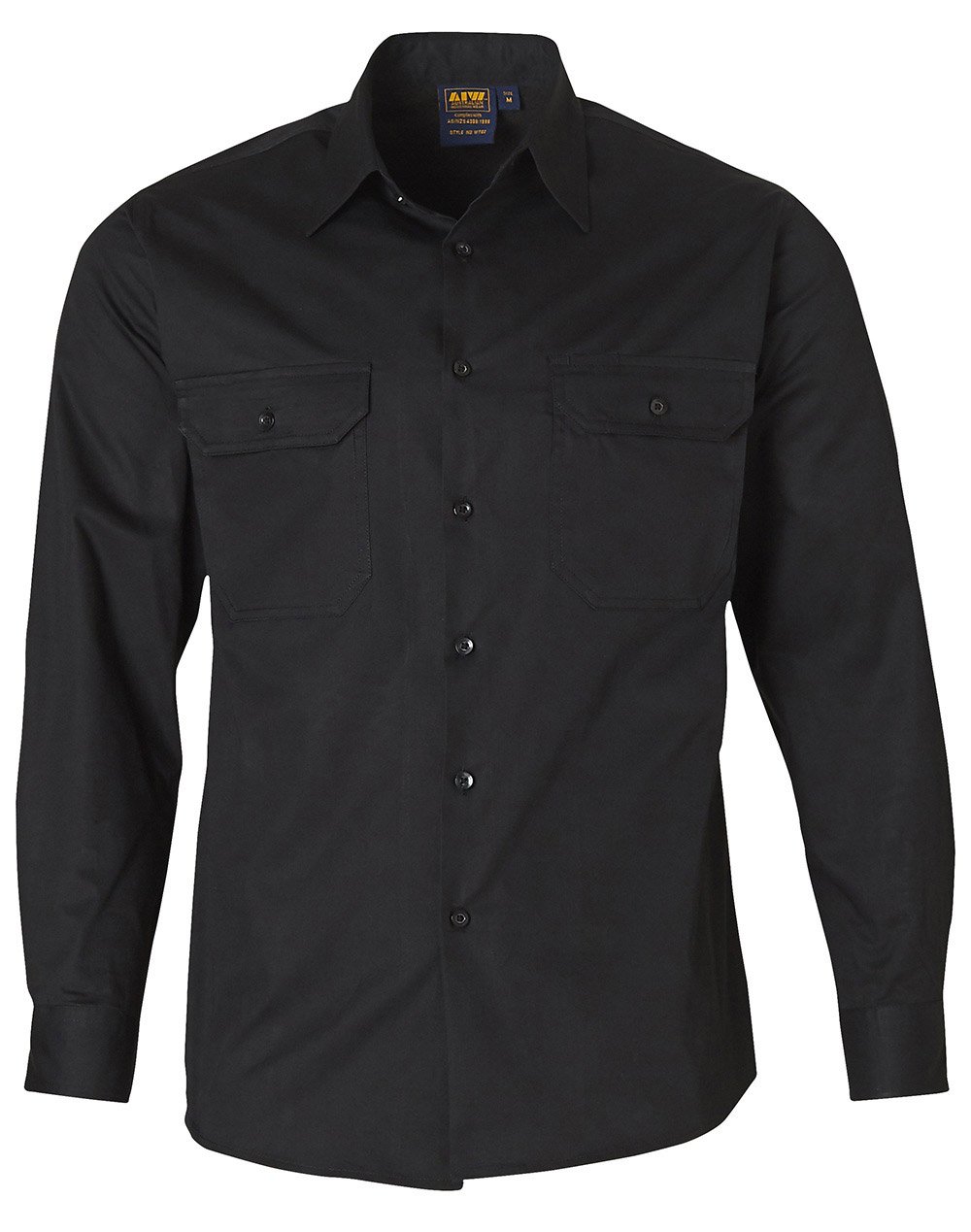 AIW Workwear Long Sleeve Cotton Work Shirt | Fast Clothing