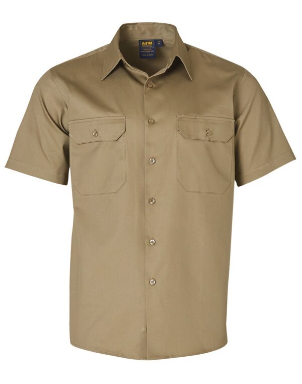 AIW Workwear Cotton Drill Short Sleeve Work Shirt