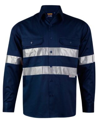 AIW Workwear Cotton Drill Work Shirt with 3M Tapes
